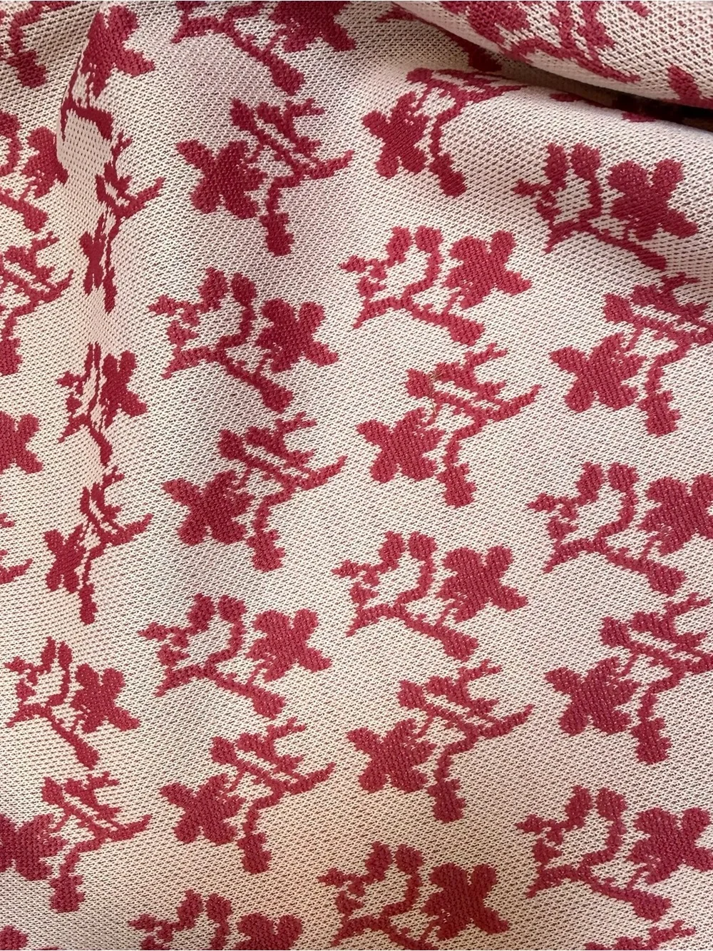 Throw w long  tassels. Pink.